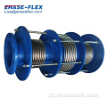 Compensador de tubo de fole axial de metal com flange